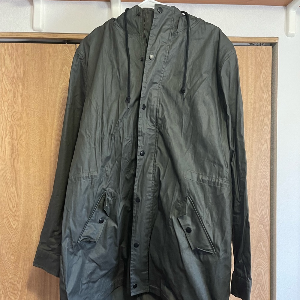 ON THE BYASS XL elongated waterproof trench jacket